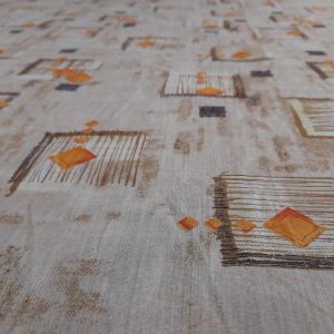 Krém mintás pamut-poliészter vászon