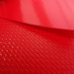 Piros színű - UV álló - PVC ponyva - 250 cm széles