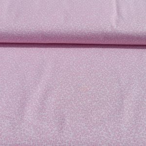 Rózsaszín apróvirágmintás pamutvászon