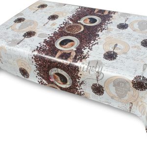 Viaszos vászon terítő méterben Vastag, barna kávés