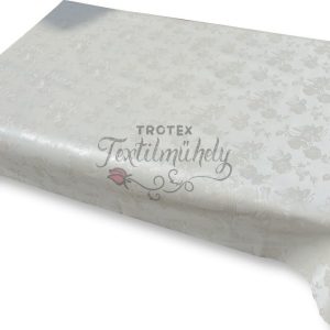 Viaszos vászon terítő méterben Vastag, fehér damaszt hatású