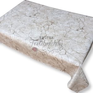 Viaszos vászon terítő méterben Vastag, barna márványmintás