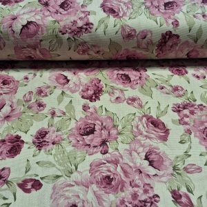 Rózsaszín rózsa mintás lakástextil
