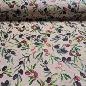 Oliva bogyó mintás letörölhető textil terítő