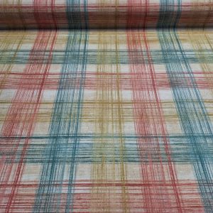 Színes kockás letörölhető textil terítő