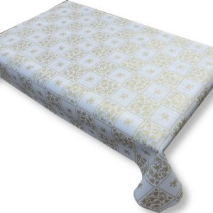 Tekercses  Viaszos vászon Arany kockás 136. D