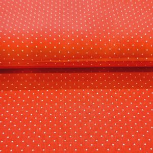 Piros aprópöttyös pamutvászon