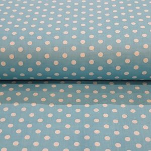 Kék alapon pöttyös pamutvászon