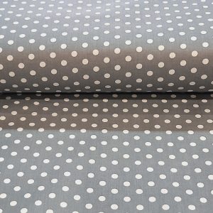 Szürke alapon pöttyös pamutvászon