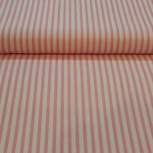 Rózsaszín fehér csíkos pamutvászon