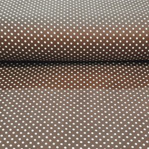 Barna pöttyös pamutvászon