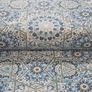 Kék mintás pamutvászon