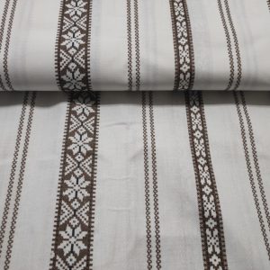 Fehér alapon barna mintás pamutvászon