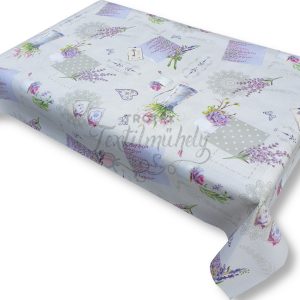 Viaszos vászon terítő méterben Vékony, Levendulamintás