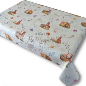 Viaszos vászon terítő méterben Vastag, húsvéti nyuszis