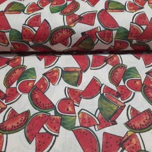 Dinnyemintás pamutvászon