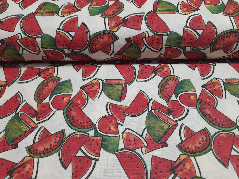 Dinnyemintás pamutvászon