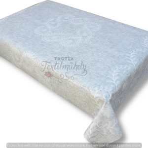 Viaszos vászon terítő méterben Vastag, kék margaréta virágos