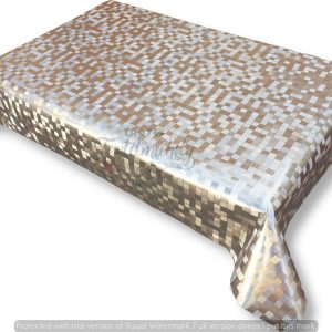 Viaszos vászon terítő méterben Vastag, kék margaréta virágos