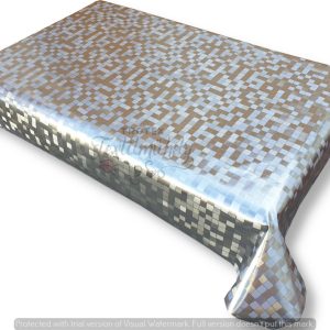 Viaszos vászon terítő méterben Vastag, kék margaréta virágos