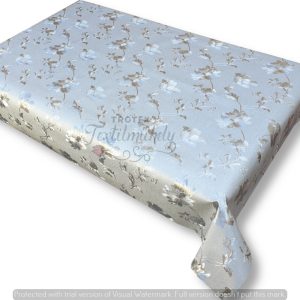 Viaszos vászon terítő méterben Vastag, kék margaréta virágos