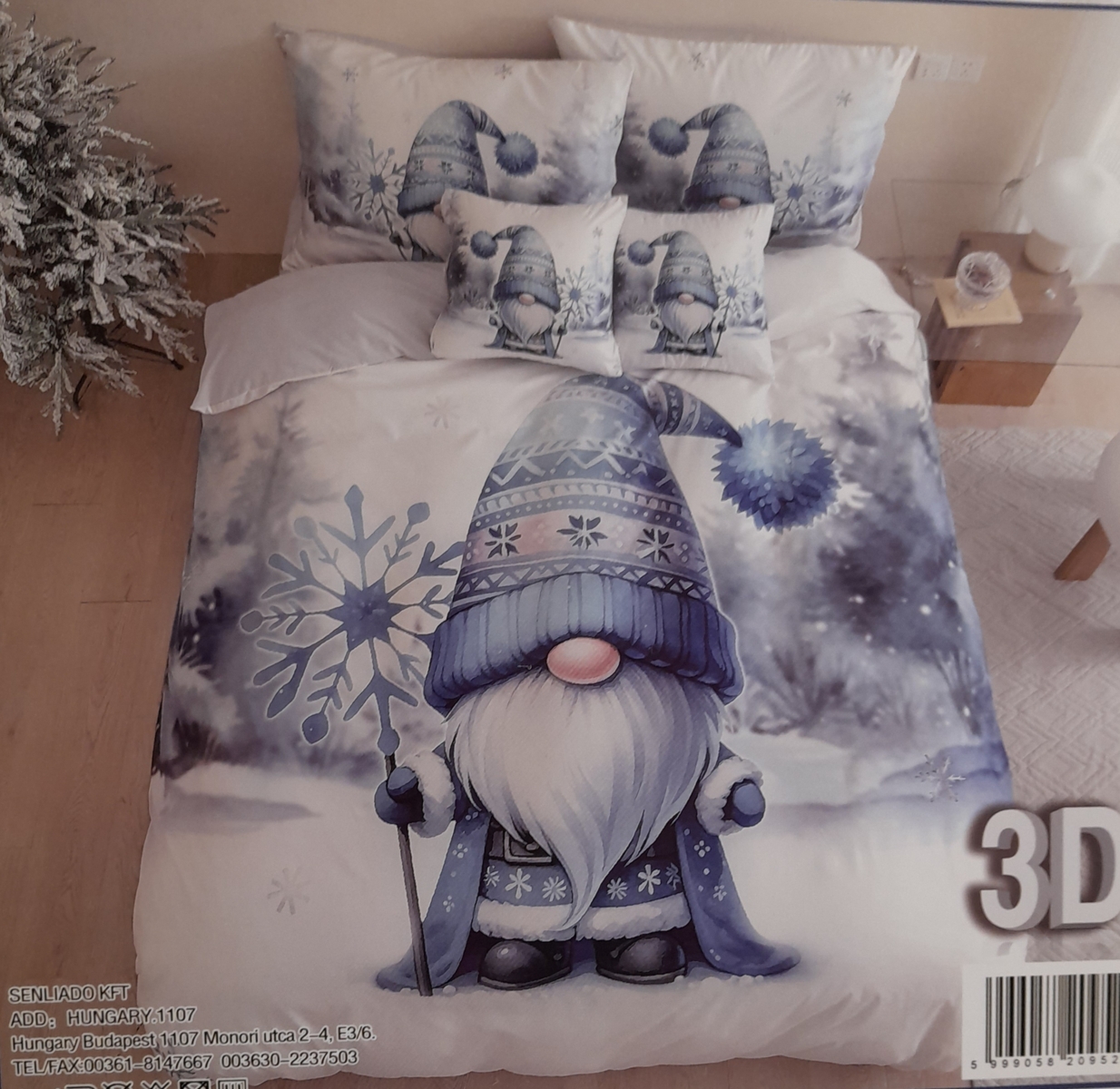 Karácsonyi ágyneműhuzat garnitúra 3 részes pamut