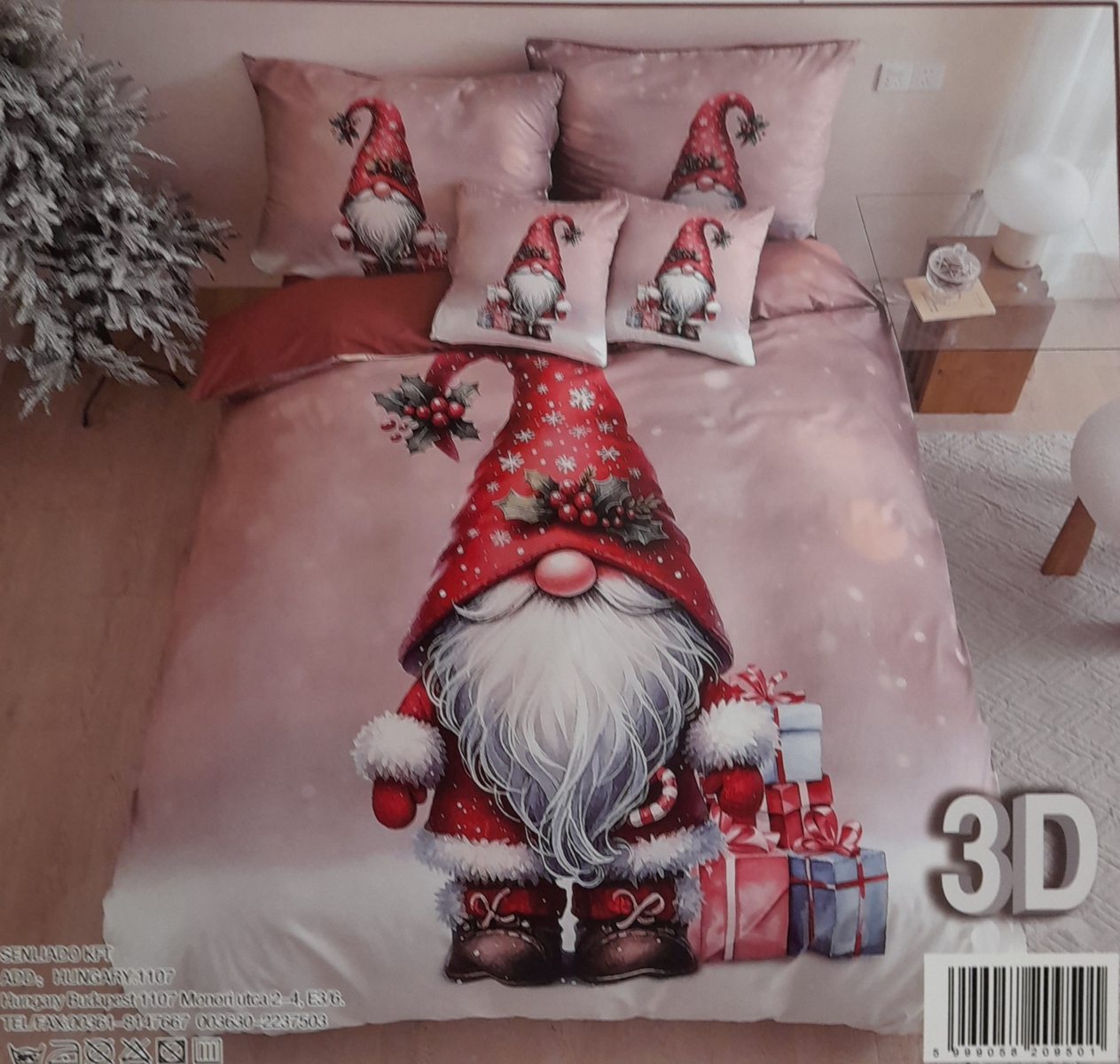 Karácsonyi ágyneműhuzat garnitúra 3 részes pamut