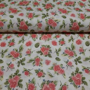Rózsavirág mintás -120gr/140cm Pamutvászon