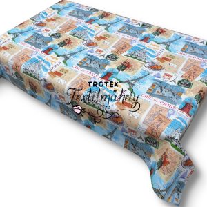 Tekercses  Viaszos vászon - Kék párizs mintás 06073.00