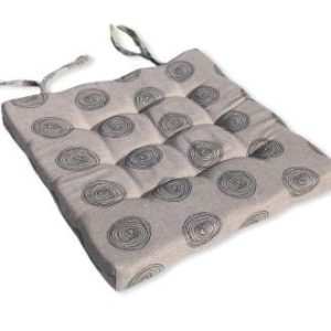 Bézs körmintás ülőpárna Loneta huzattal