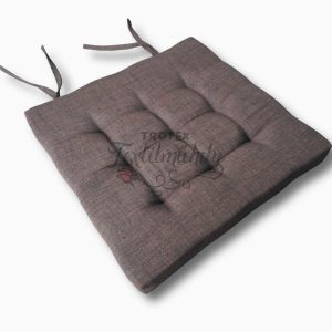 Sötétbarna cirkás ülőpárna Loneta lakástextil huzattal