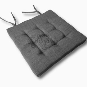 Szürke cirkás ülőpárna Loneta lakástextil huzattal