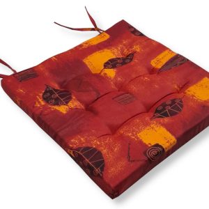 Terrakotta leveles megkötős ülőpárna Loneta Lakástextil huzattal