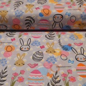 Barna körkörös mintás pamutvászon