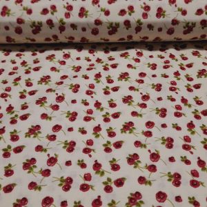 Barna körkörös mintás pamutvászon