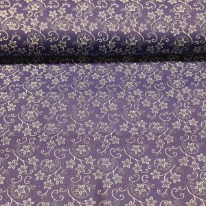 Barna körkörös mintás pamutvászon