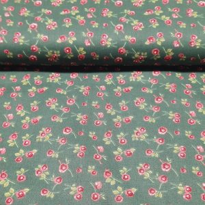 Barna körkörös mintás pamutvászon