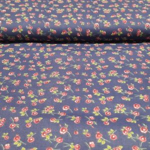 Barna körkörös mintás pamutvászon