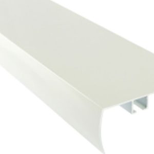 2 soros előlapos aluprofil végzáróval és tartozékokkal 400 cm MATT FEHÉR