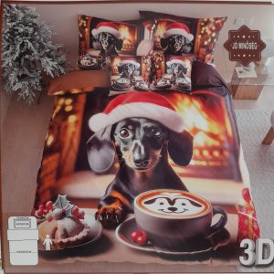 Ágyneműhuzat - karácsonyi flanel garnitúra 3 részes