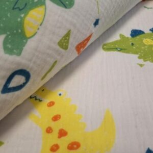 Mintás dupla géz színes dinó