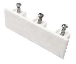 3 soros aluprofil végzáró, fehér 2db/cs