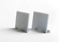 2 soros előlapos aluprofil végzáró, matt-króm 2db/cs