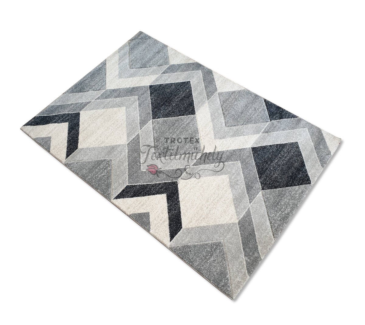 Szürke - fehér színű Modern mintás szőnyeg