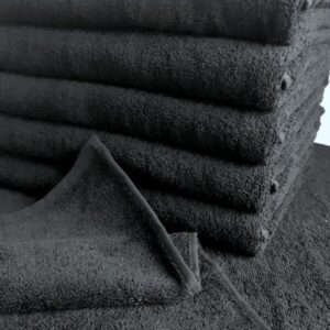 Törölköző fekete 50 x 100 cm