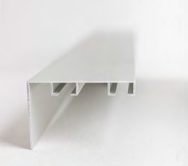 2-soros 6mm Előlapos aluprofil, fehér, több méretben