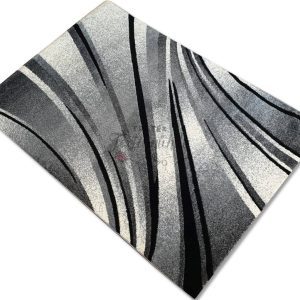 Modern mintázatú szürke színű szőnyeg