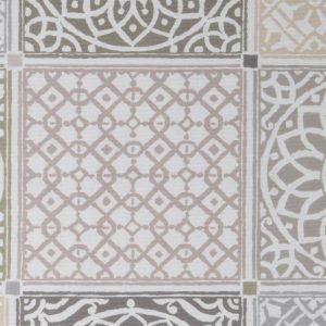 Mintás Rioma Bézs kockás UV álló - vízlepergető -140 cm