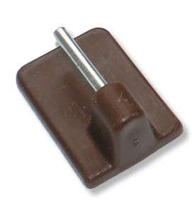 Öntapadós vitragekampó 17 x 24 mm, barna, 4 db/cs