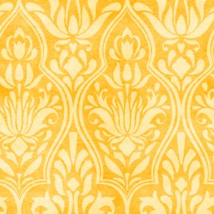 Sárga tapéta mintás lakástextil Loneta - 280cm széles